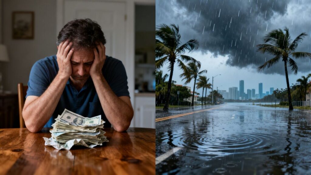 Miami property tax issues, budget cuts, climate change, homeowner relief.