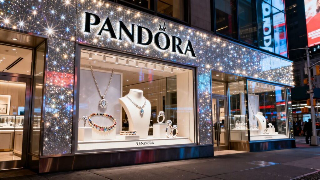 Pandora jewelry store at 3 Times Square.