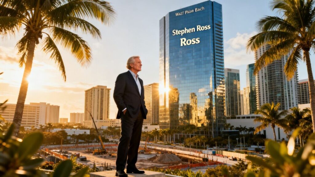 Stephen Ross overlooks West Palm Beach's evolving skyline.