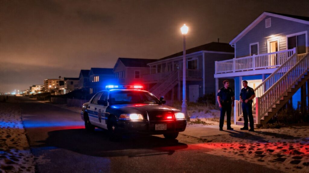 Police at Jacksonville Beach rental home during party concerns.