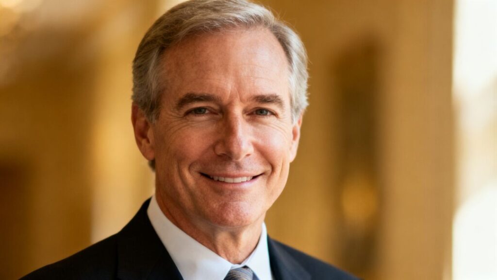 Charles Sowers in professional attire, smiling confidently.