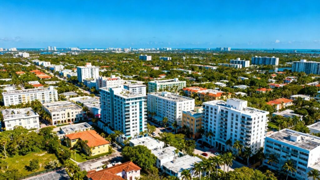 Miami East Side mixed-income development aerial view.