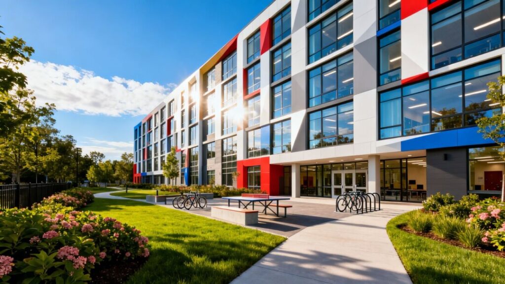 ALMA Miami student housing project exterior view.