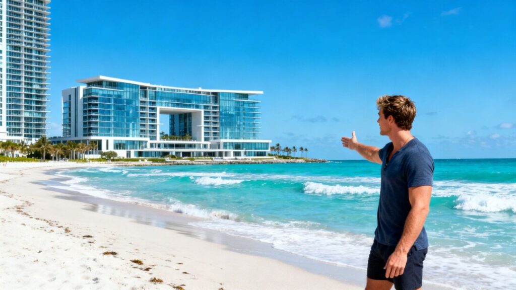 [Tyler Cameron] at a luxury Hutchinson Island development.