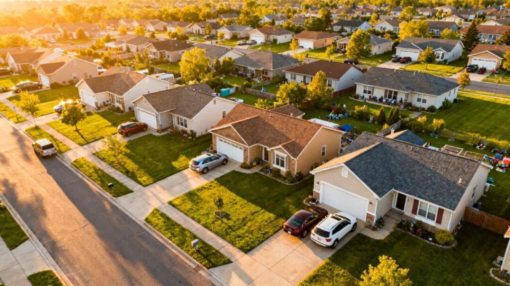 Pembroke Pines houses with green lawns and cars.