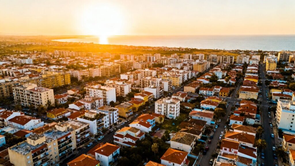 Apartment buildings in a sunny Florida city.