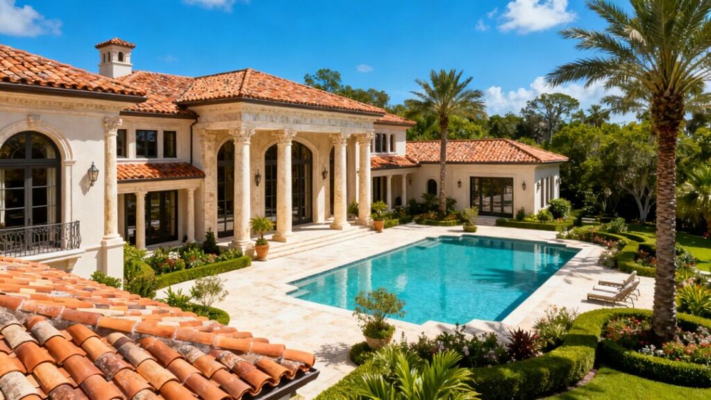 Luxury mansion with pool in sunny Tampa Bay