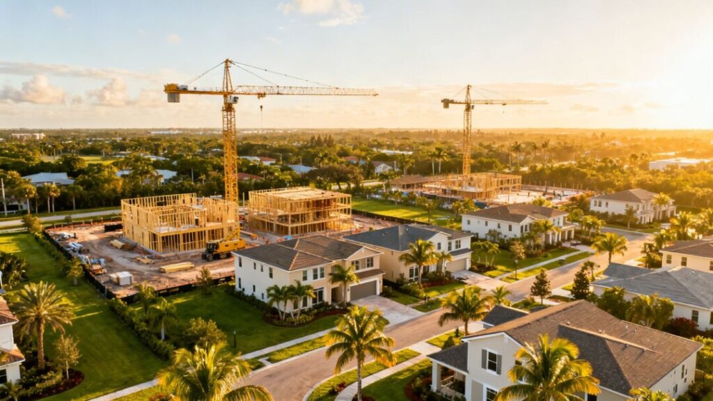 Florida housing development construction site