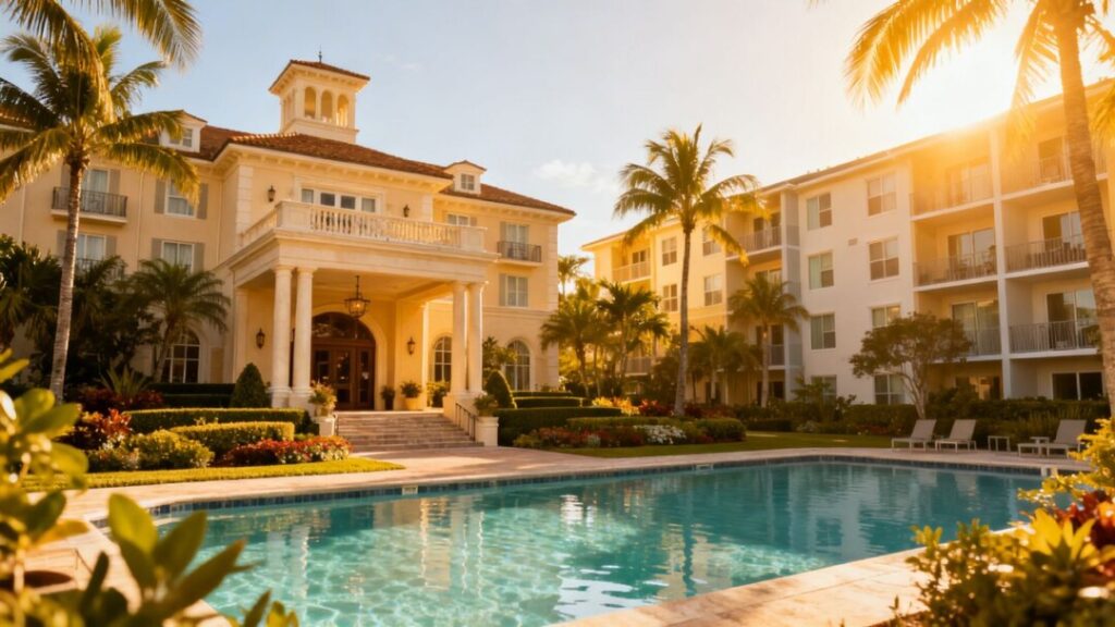 Luxury inn and apartment complex in sunny Florida.