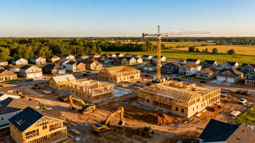 Hillsborough County housing development construction site.
