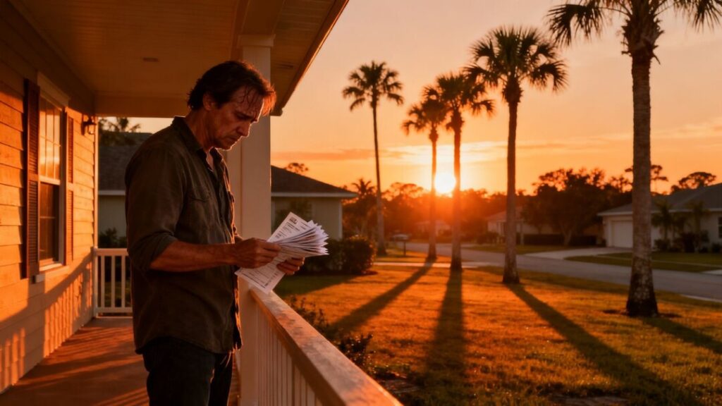Florida homeowner stressed over property taxes.
