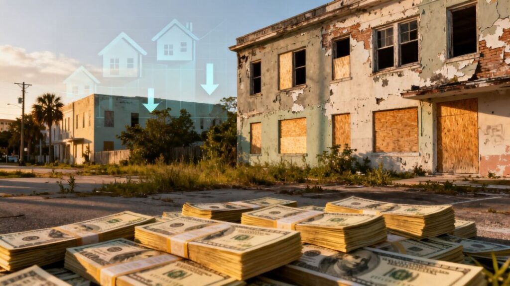 Florida housing crisis with unspent funds.