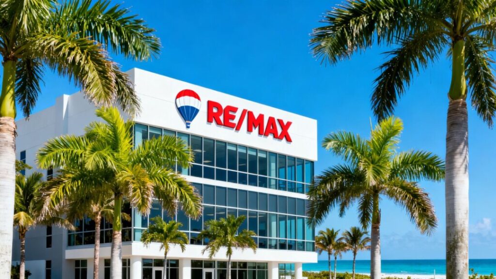RE/MAX building with Florida scenery.