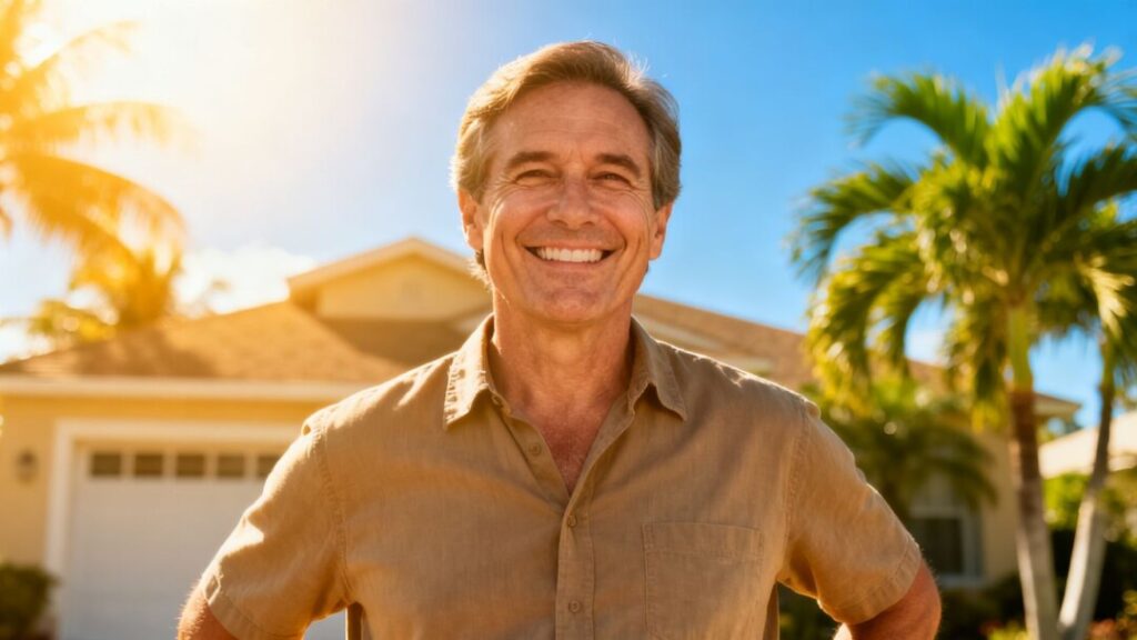 Florida homeowner happy about property tax elimination.