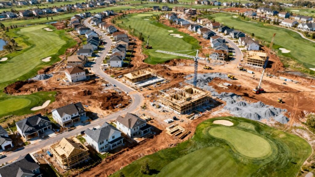 New homes being built on a former golf course in Miami-Dade.