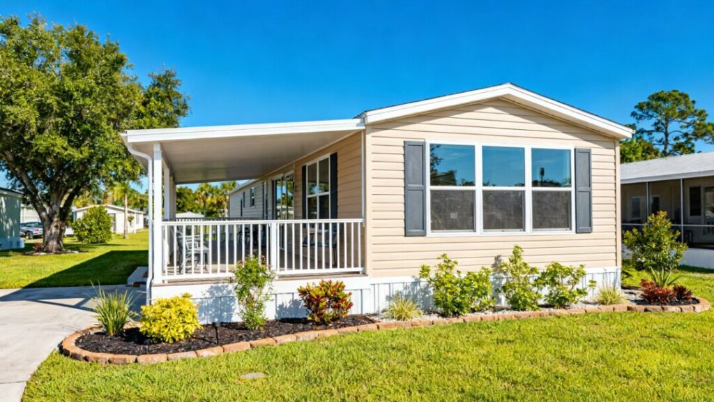 Modern manufactured home in a sunny Miami-Dade community.