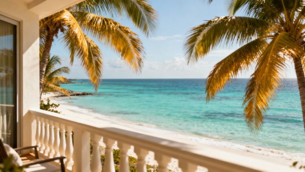 Luxury beachfront vacation rental with ocean view.