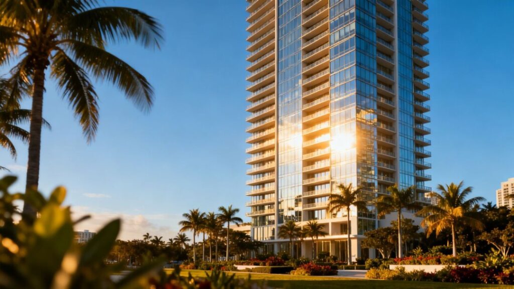 Luxury condo tower in Miami's Wynwood district.