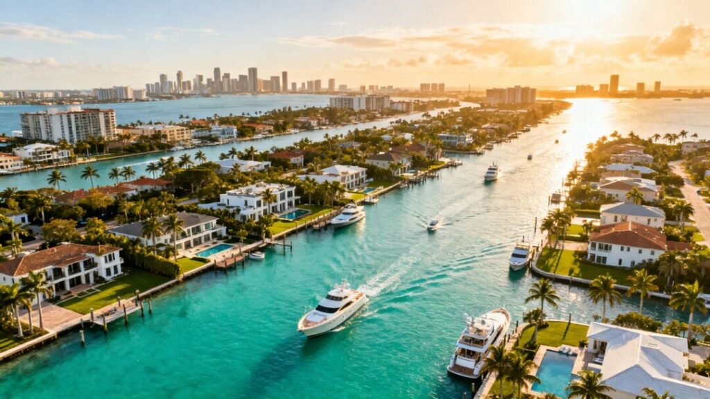 South Florida luxury waterfront properties and urban development.