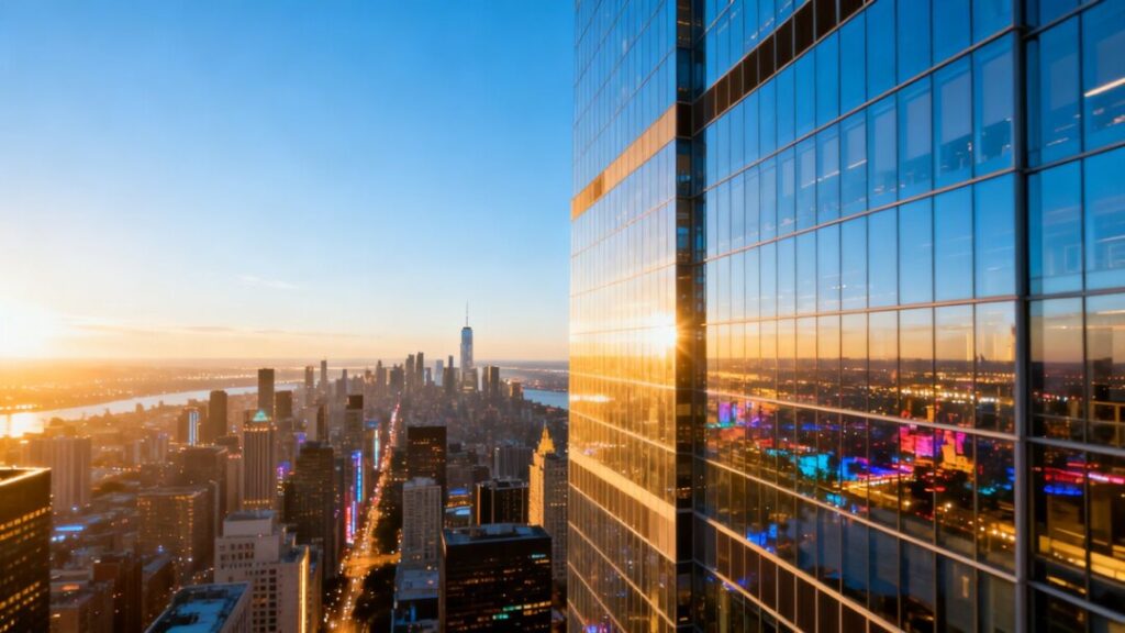 Miami skyscraper with soaring office rents.