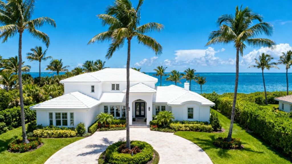 Southwest Florida coastal home with ocean view.