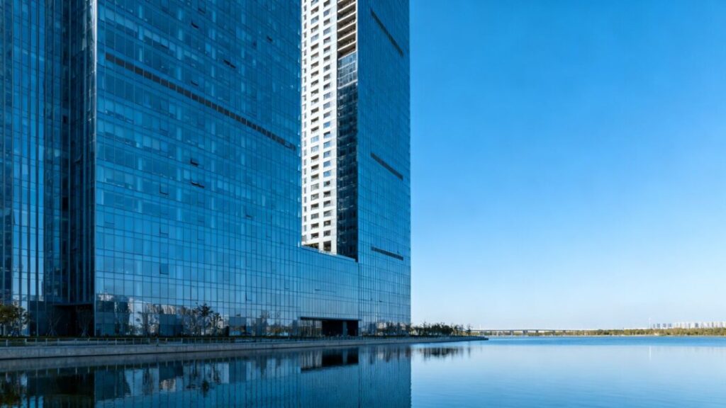 Waterfront skyscraper reaches 37th floor milestone.