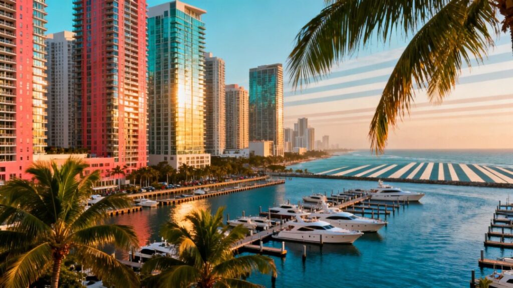 Miami luxury condos and ocean view.