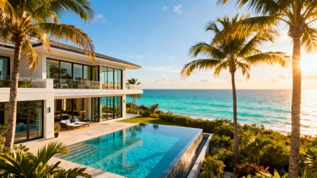 Luxury South Florida mansion with ocean view and infinity pool.