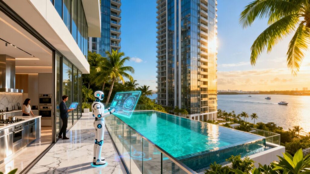 Luxury Florida condos with AI technology and waterfront views