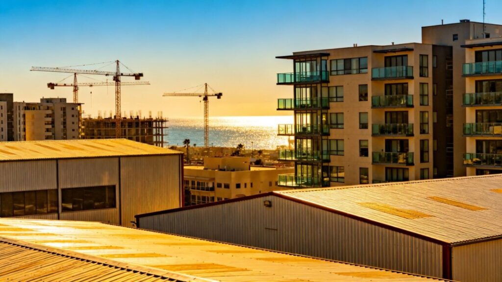 Florida skyline with industrial and multifamily properties.