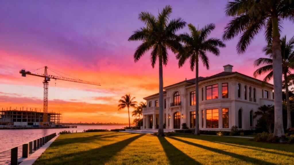 Miami luxury real estate, mansions, waterfront, development, construction
