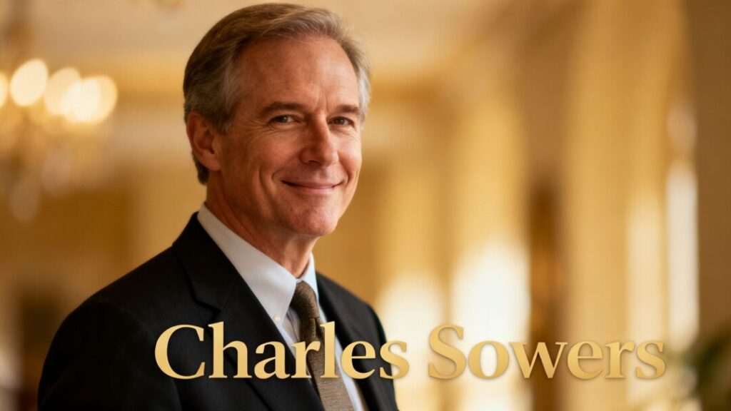 Charles Sowers in professional attire, smiling confidently.