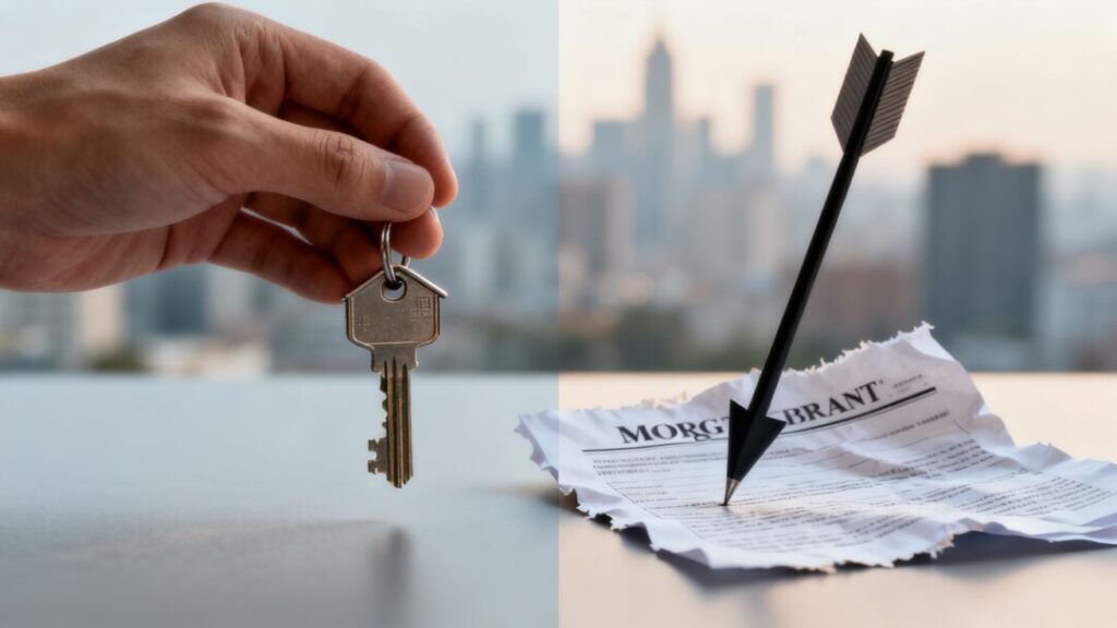 Mortgage rates falling with house key
