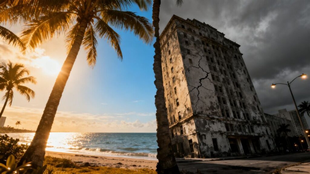 Florida real estate market crossroads with contrasting visuals.