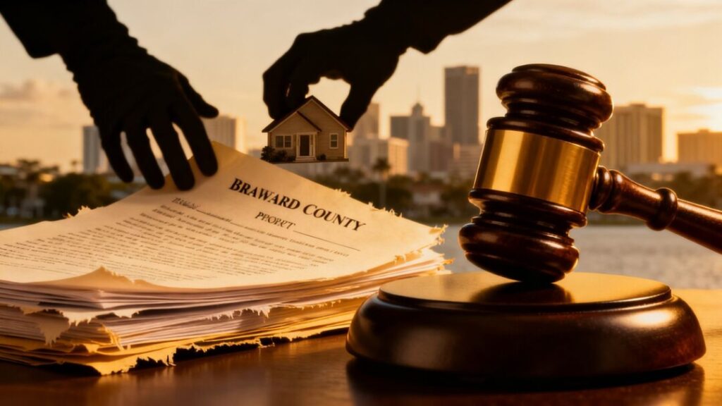 Broward real estate legal storm, property theft lawsuits.
