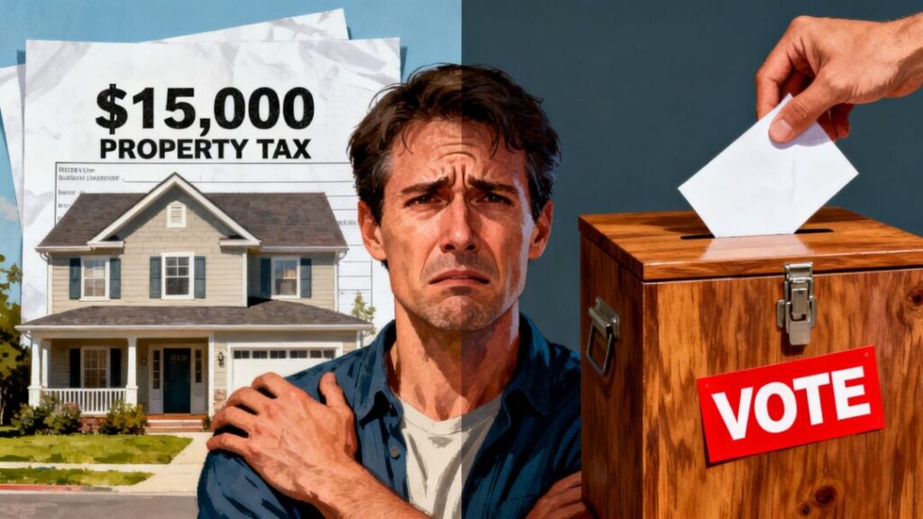 Florida homeowner and voting ballot box