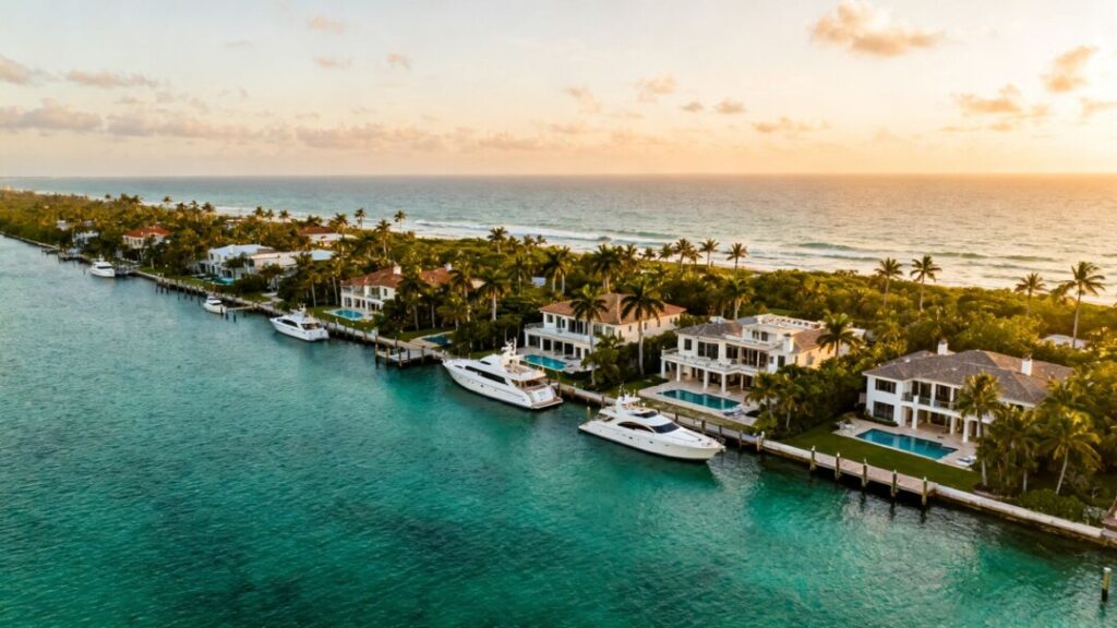 Broward County luxury waterfront mansions and yachts