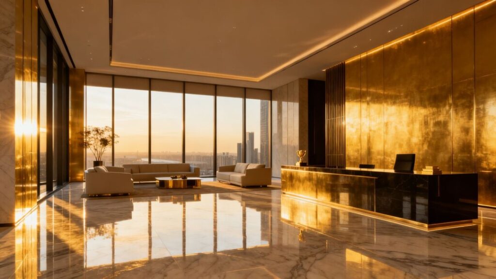 Ponce Davis property interior with sunlight and luxurious finishes.
