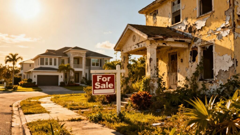 Florida house facing foreclosure amidst rising housing costs.