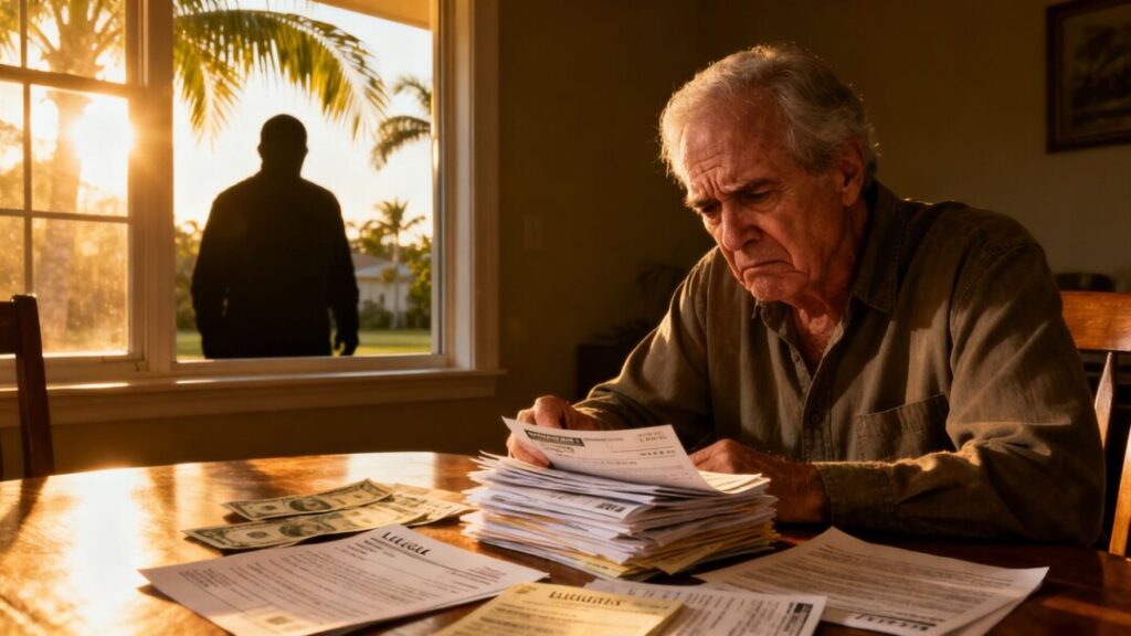 Senior citizen worried about finances and housing in Florida.