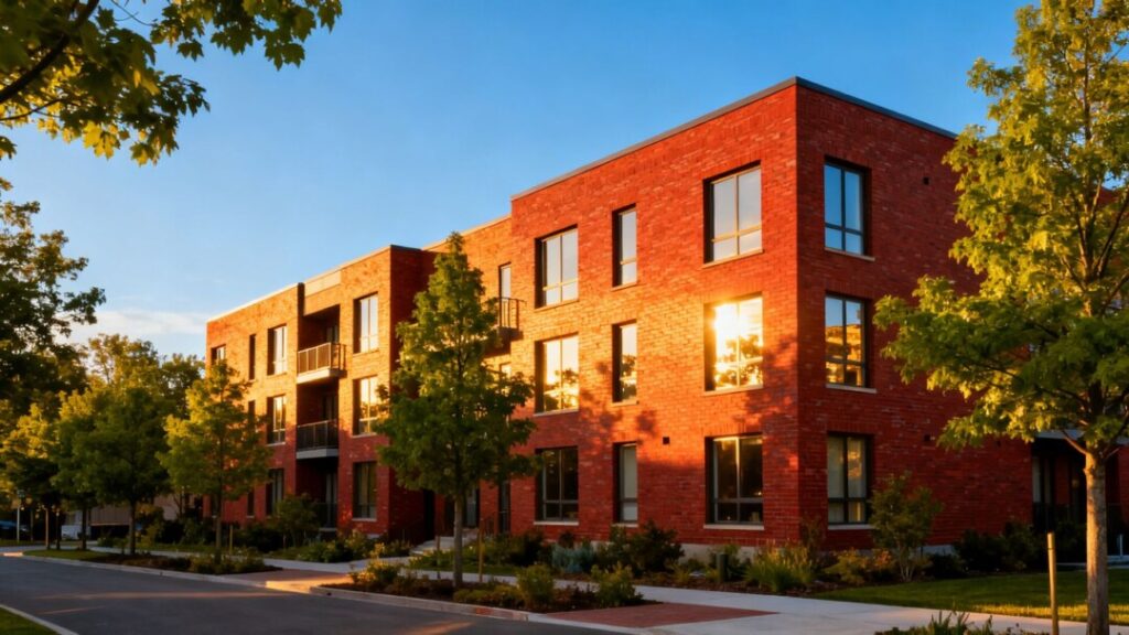 Hillmont Phase II affordable housing building exterior.