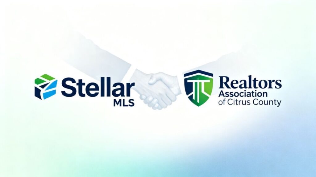 Stellar MLS and Realtors Association of Citrus County logos with handshake.