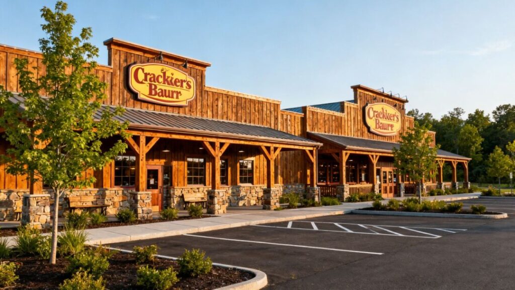 Two Cracker Barrel restaurants exterior view