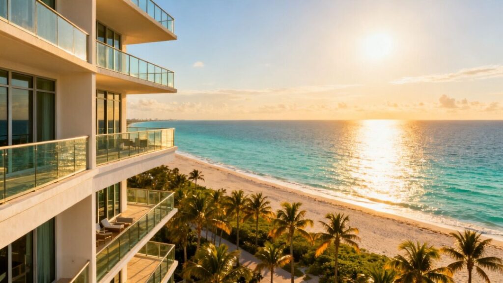 Ritz-Carlton Residences Fort Lauderdale Beach exterior with ocean view.