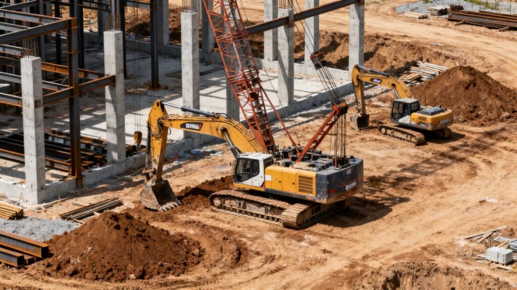 Ziggurat Coconut Grove construction site, vertical phase.