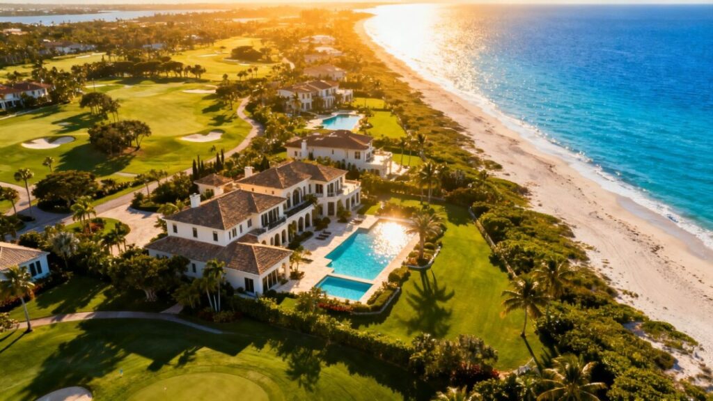 South Florida luxury homes and coastline
