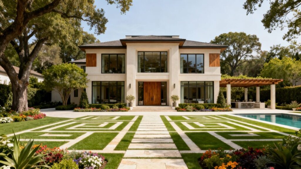 Luxury home exterior at Toll Brothers' Saltgrass in Heron Bay.