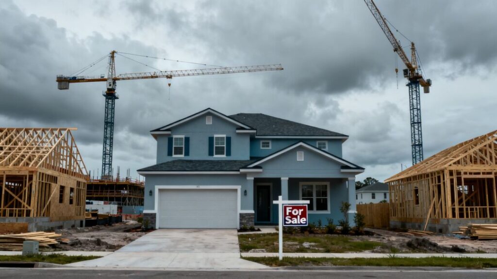 Florida housing market cooling, construction slowdown.