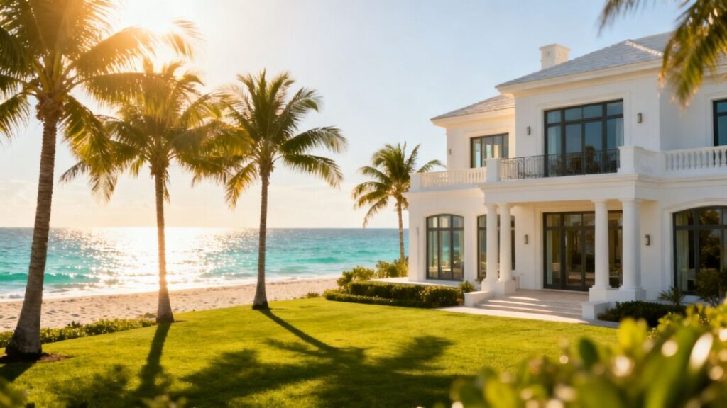 Luxury beachfront mansion on Florida's Millionaires' Mile.