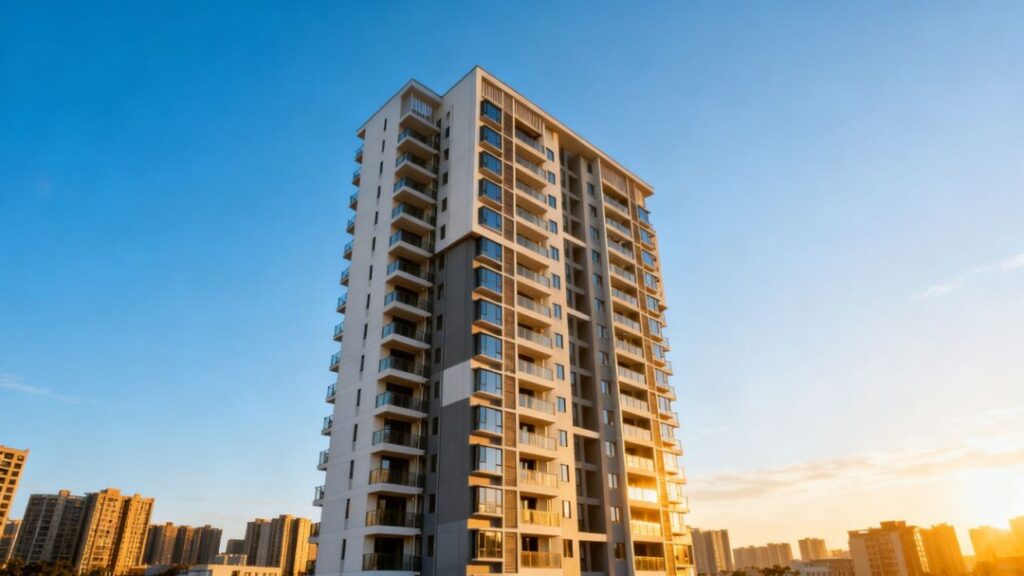 Tall apartment building for affordable housing in Fort Lauderdale.